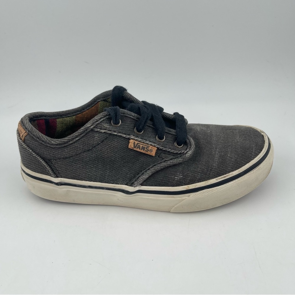 Vans Kids Grey Distressed Shoes Sneakers - Size 2 Youth